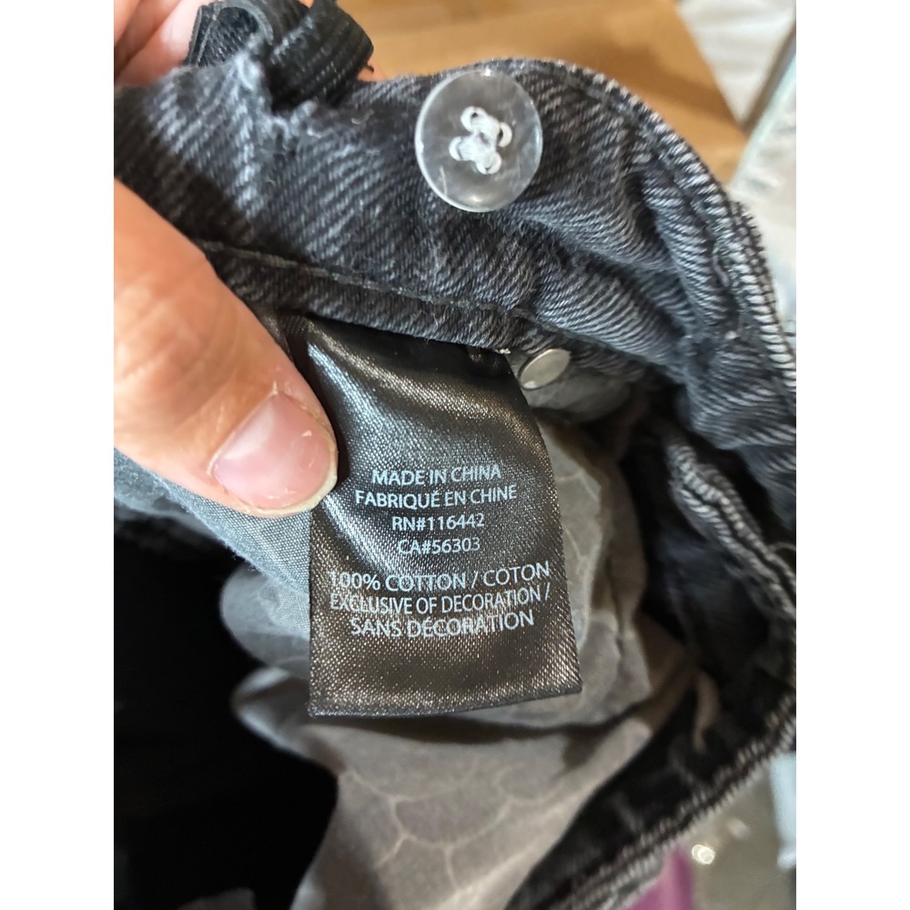 Empyre Loose Fit Skate Jeans Black Denim Boys Sz 25 Adjustable Waist Streetwear - Picture 10 of 15